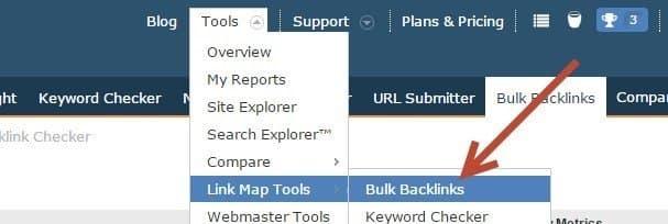 backlinks dropdown