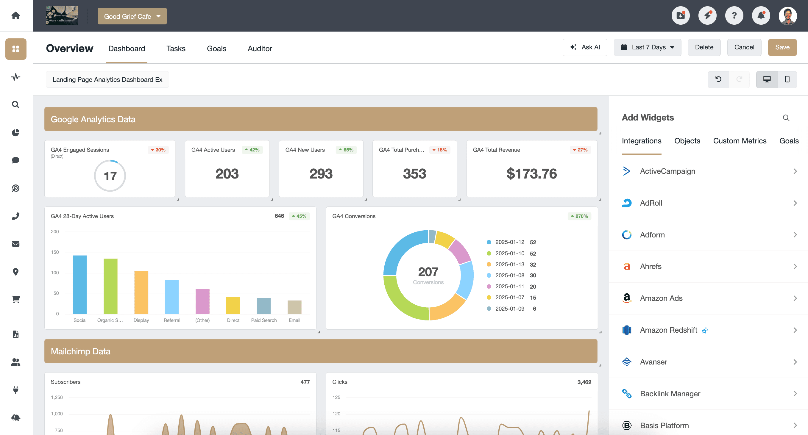 The Smart Reports and Smart Dashboards feature from AgencyAnalytics builds exactly what you need in 11 seconds or less. The Smart Reports and Smart Dashboards feature from AgencyAnalytics builds exactly what you need in 11 seconds or less.