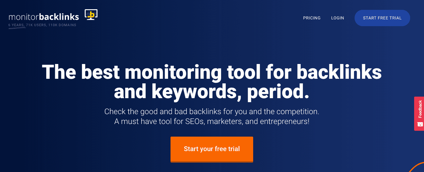 MonitorBacklinks website header
