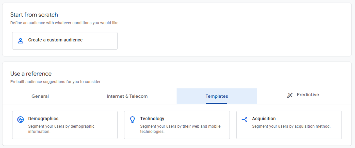 Google Analytics 4 Create Audience Google Analytics 4 Create Audience