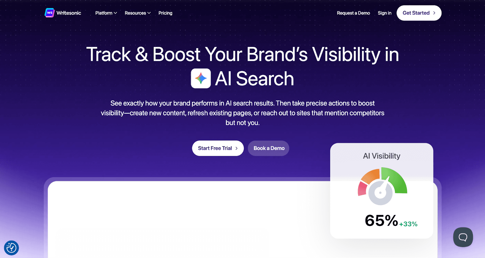 Writesonic Homepage Writesonic Homepage