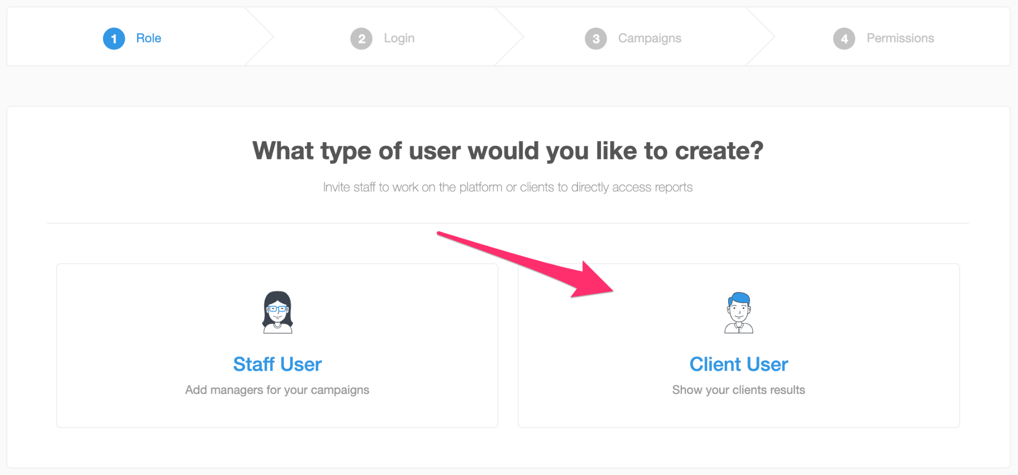 Create client account AgencyAnalytics