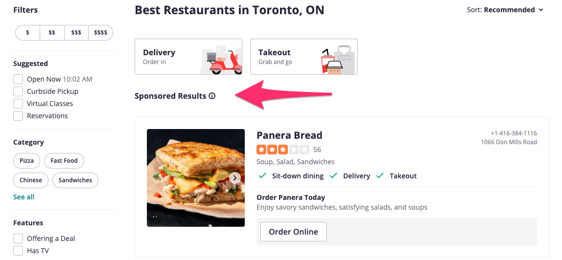 Yelp Ads Example Yelp Ads Example