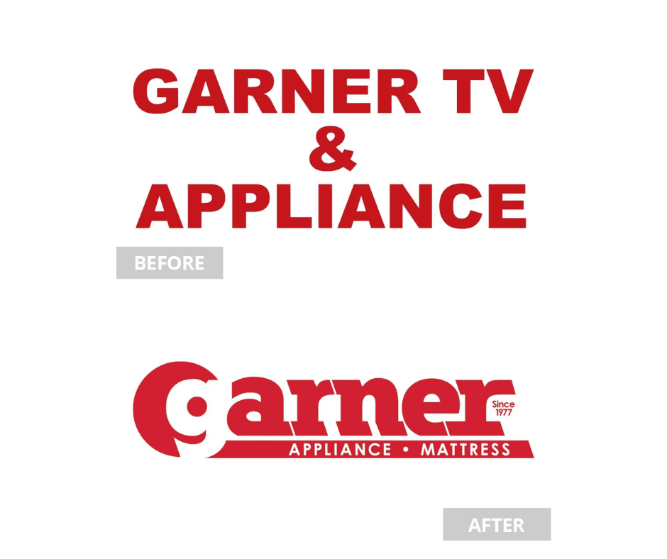 garner logo before and after