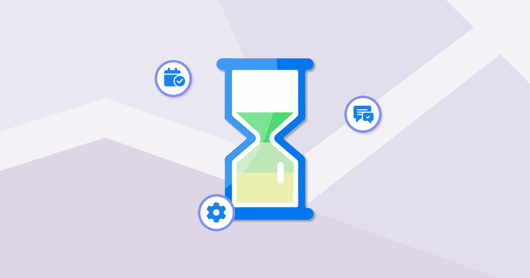 image representing deadline management for an agency with tasks and an old-school clock  image representing deadline management for an agency with tasks and an old-school clock