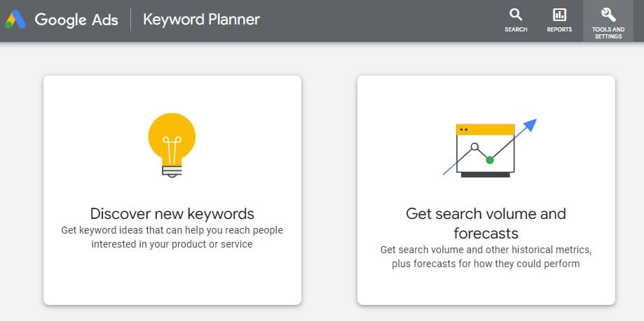 Google Ads Keyword Planner Tool