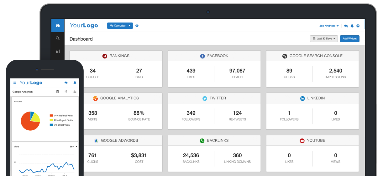 A look back at the AgencyAnalytics platform from 2016. A look back at the AgencyAnalytics platform from 2016.