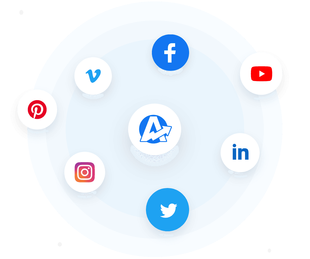 A collection of social media logos