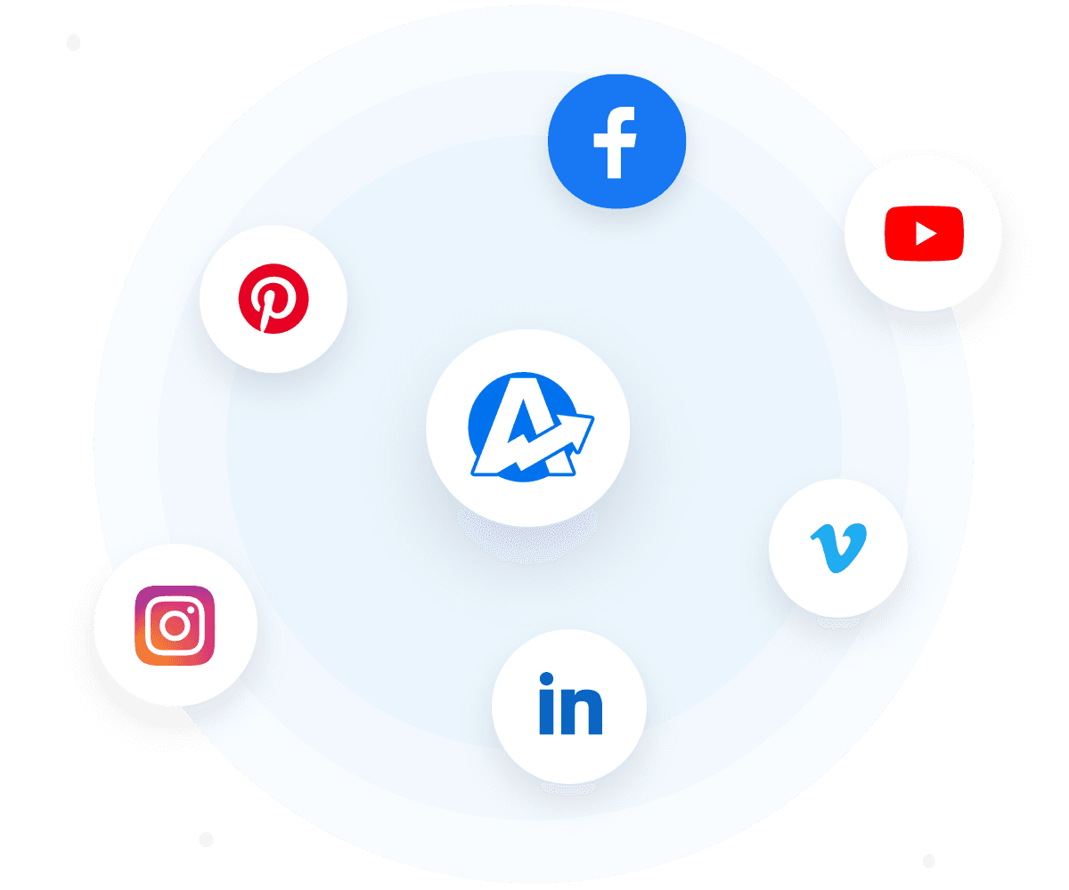 A collection of social media logos