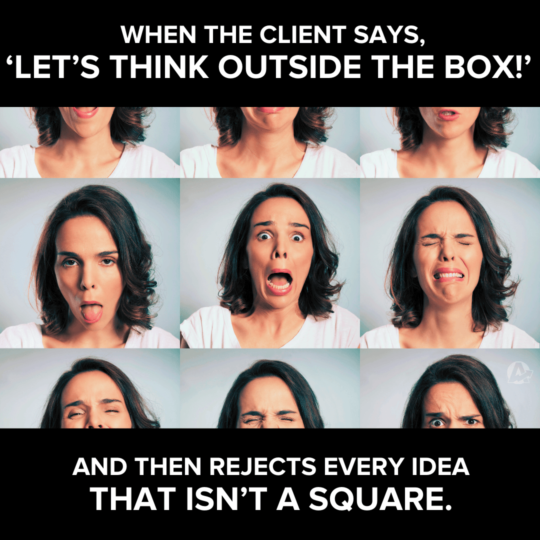 Think Outside the Box Funny Marketing Meme Think Outside the Box Funny Marketing Meme