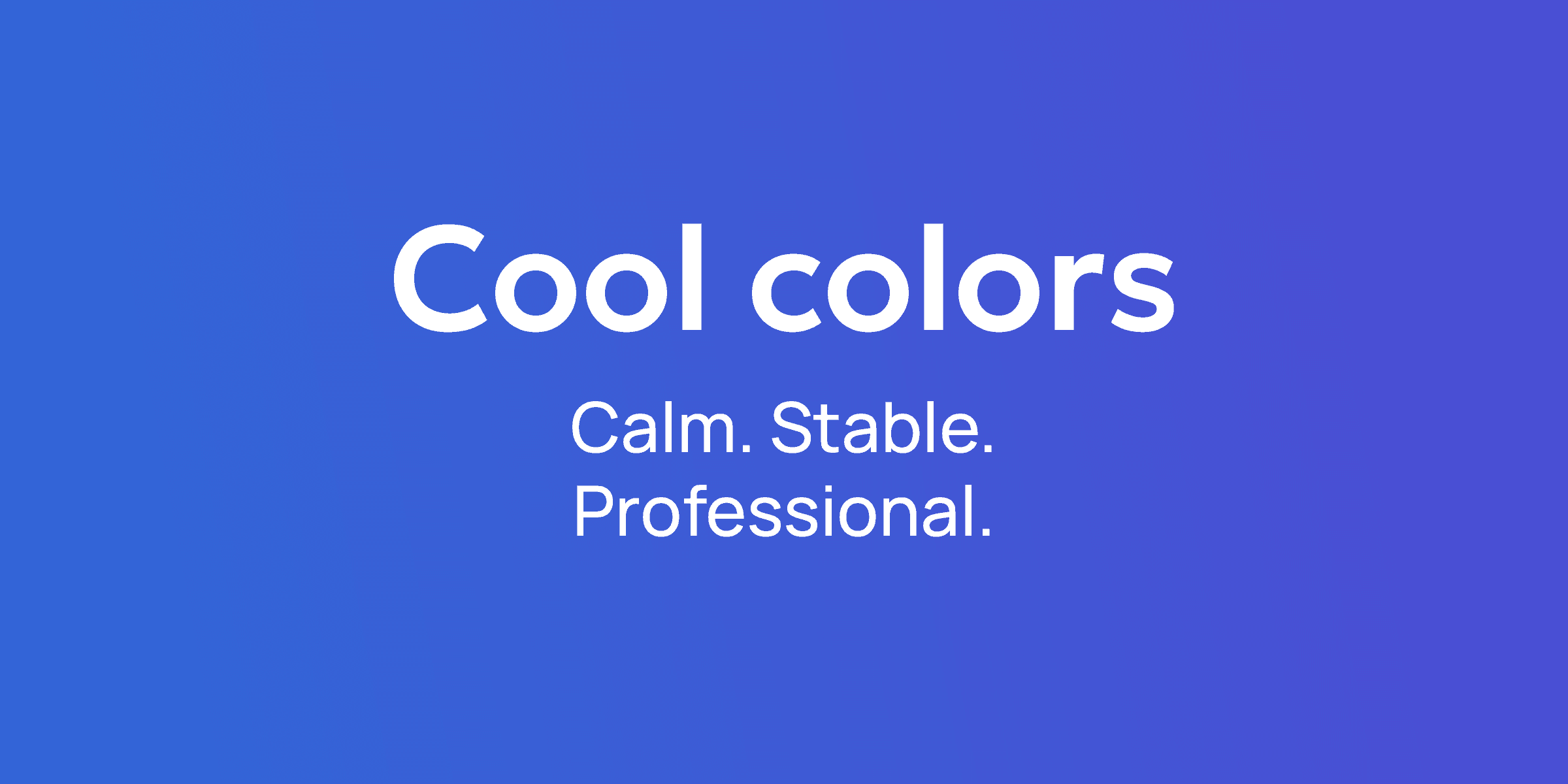 An image illustrating the color psychology of cool colors An image illustrating the color psychology of cool colors