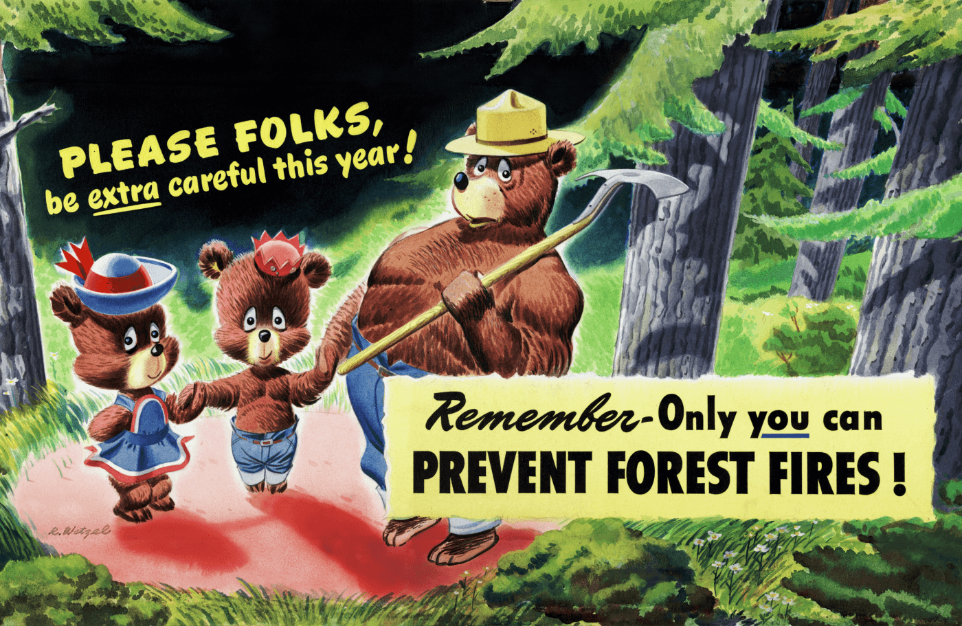 an image of iconic smokey the bear saying only you can prevent wildfires (or marketing burnout) 