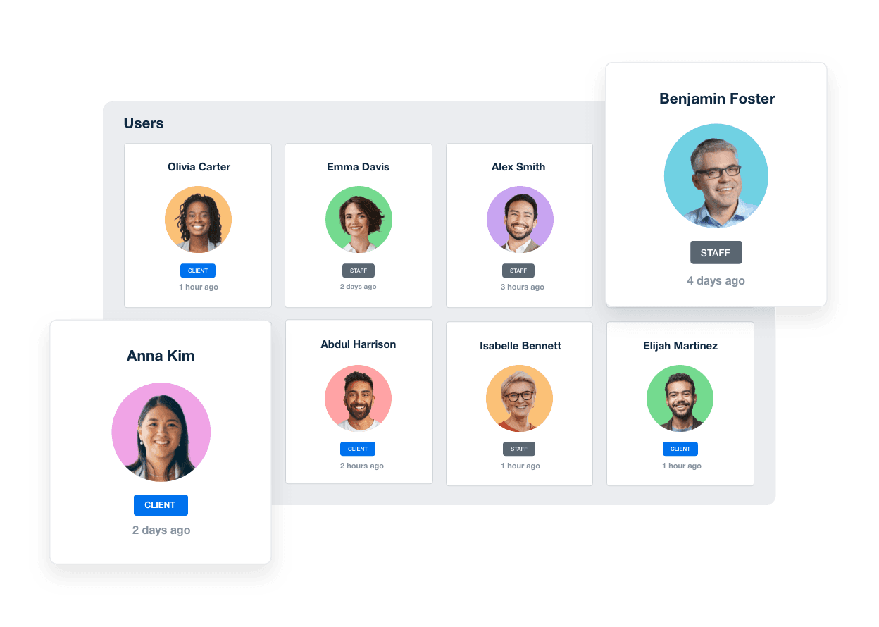 Screenshot des AgencyAnalytics-Bildschirms zur Verwaltung von Kunden- und Teamzugriffen