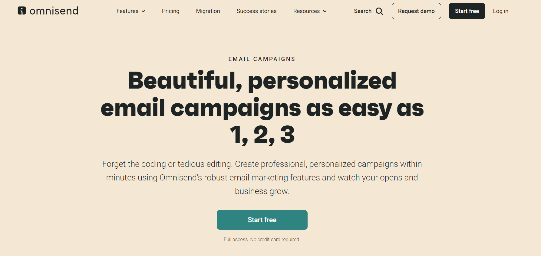 Omnisend Email Marketing Homepage