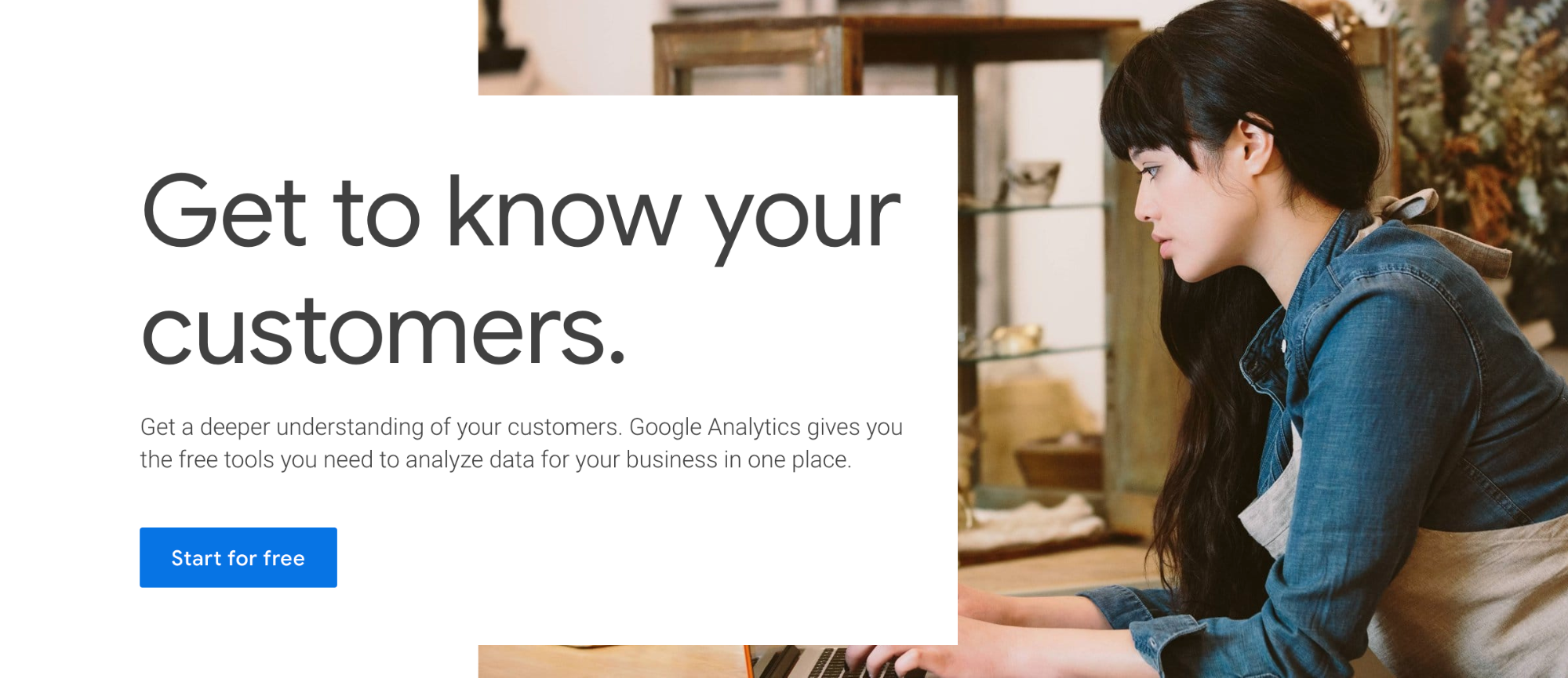 Google Analytics Homepage Screenshot Google Analytics Homepage Screenshot