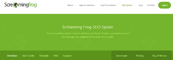 Screaming Frog SEO Spider Website Crawler