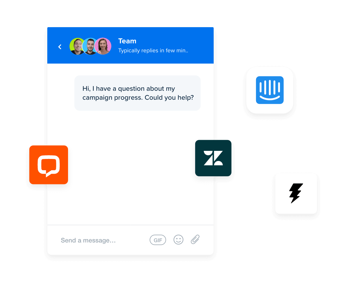 A stylized graphic of different communication platforms working with AgencyAnalytics