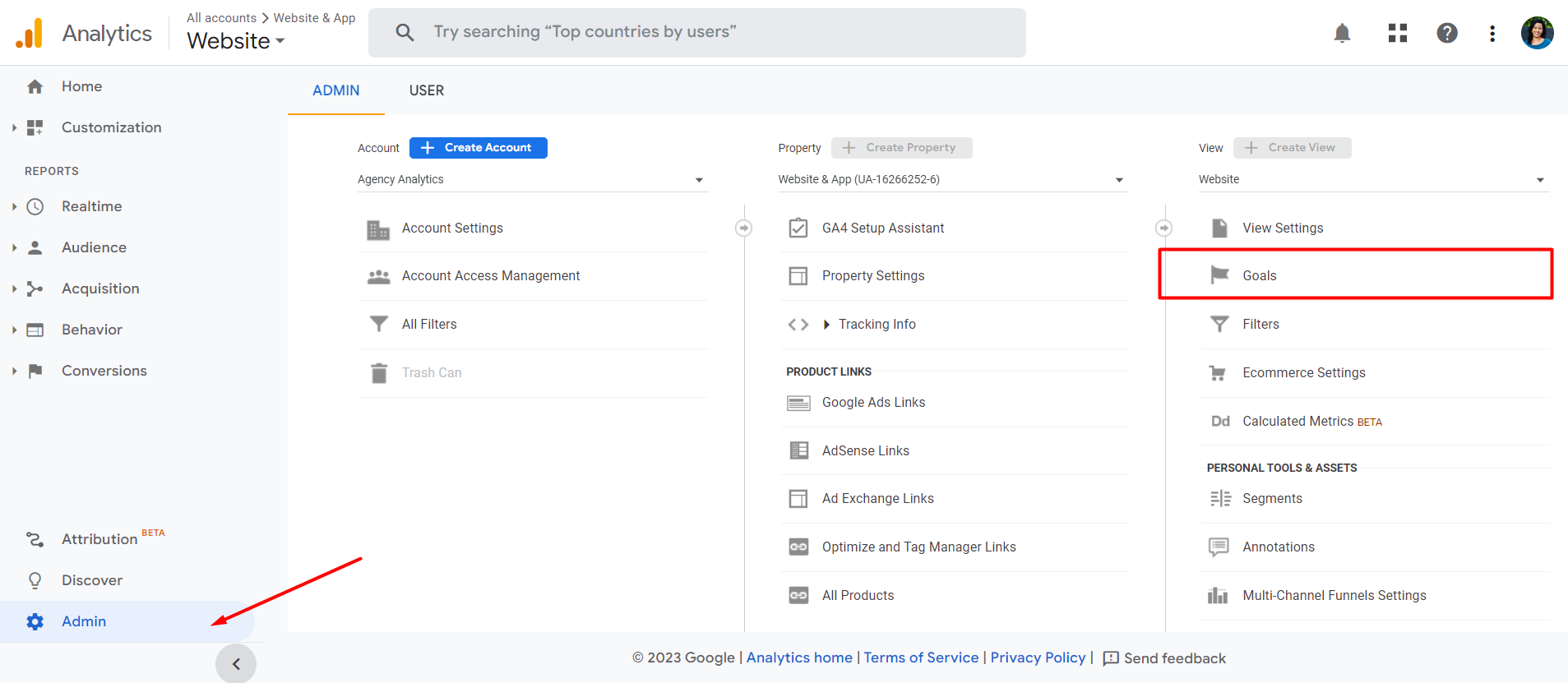 Google Analytics - Goals Setup