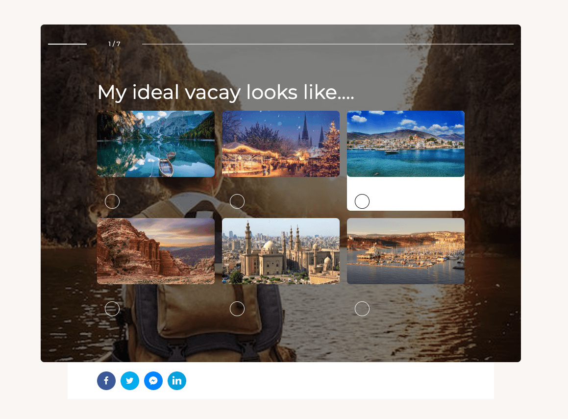 Travel survey interactive content example Travel survey interactive content example