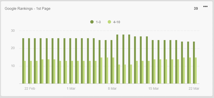 Google 1st Page Ranking Report Template