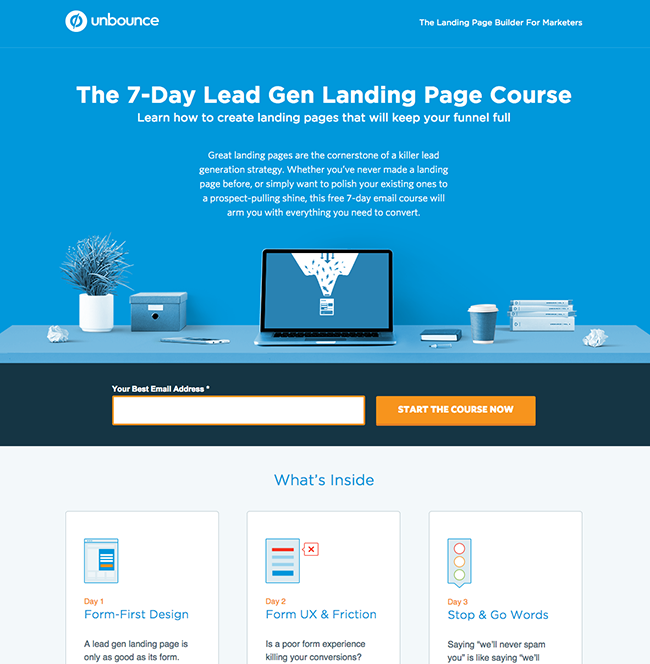 email course lead gen example email course lead gen example