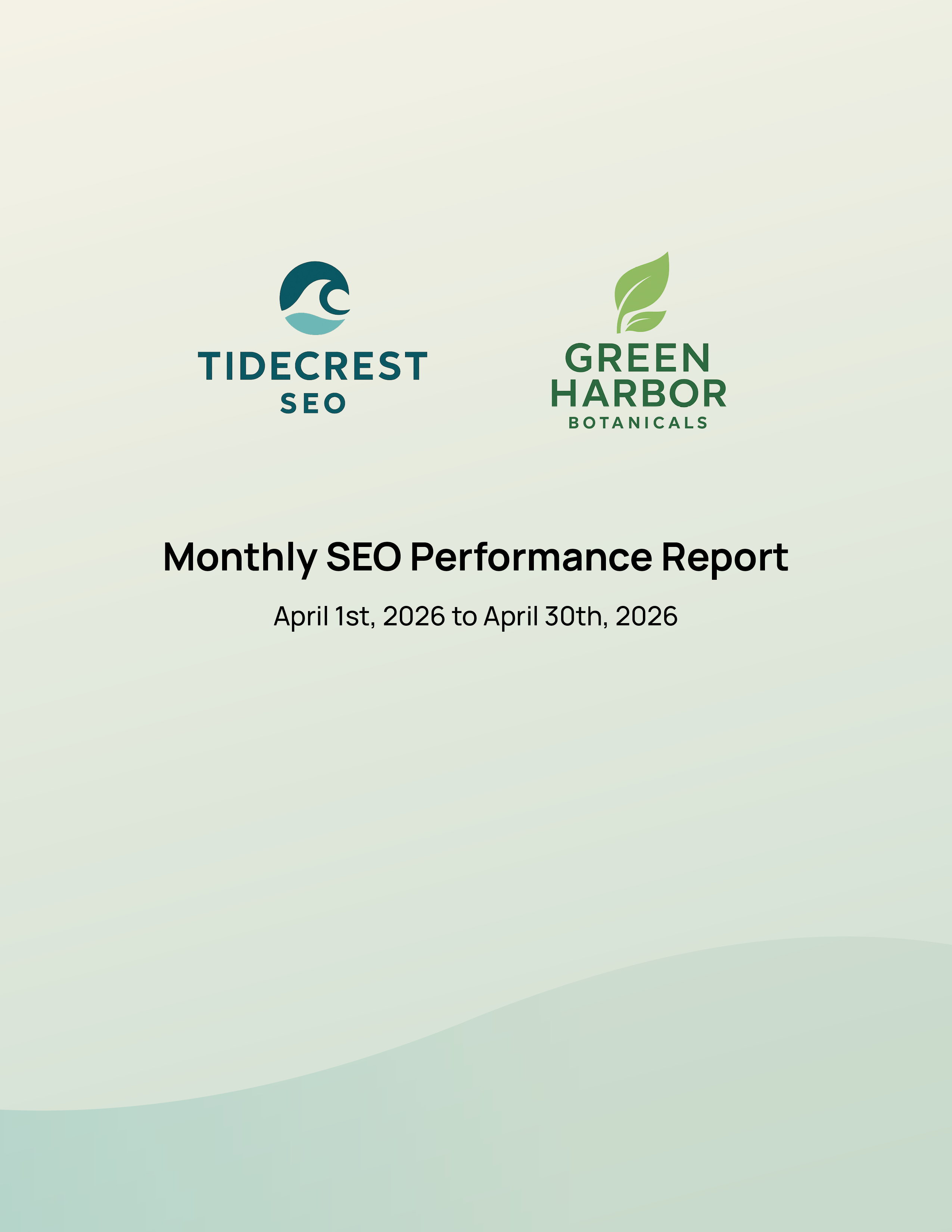 Sets the tone of your client SEO report with custom branding and a clean, professional layout. Sets the tone of your client SEO report with custom branding and a clean, professional layout.