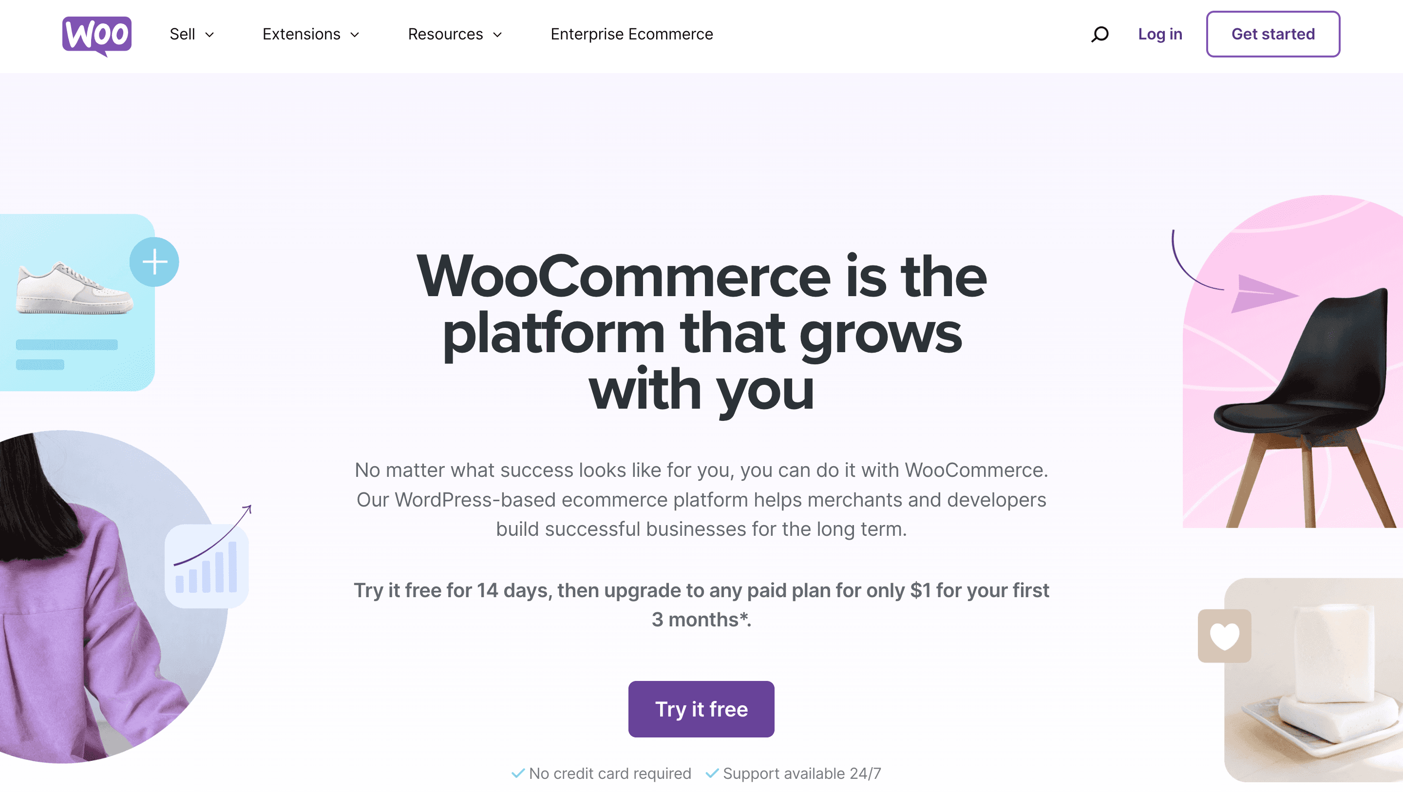 Image of Woocommerce website home page