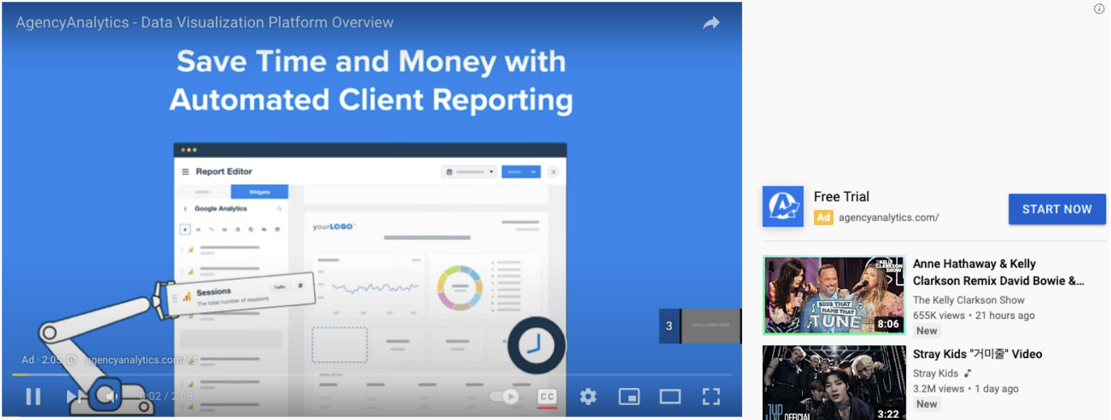 AgencyAnalytics YouTube Ad Sequence Example AgencyAnalytics YouTube Ad Sequence Example