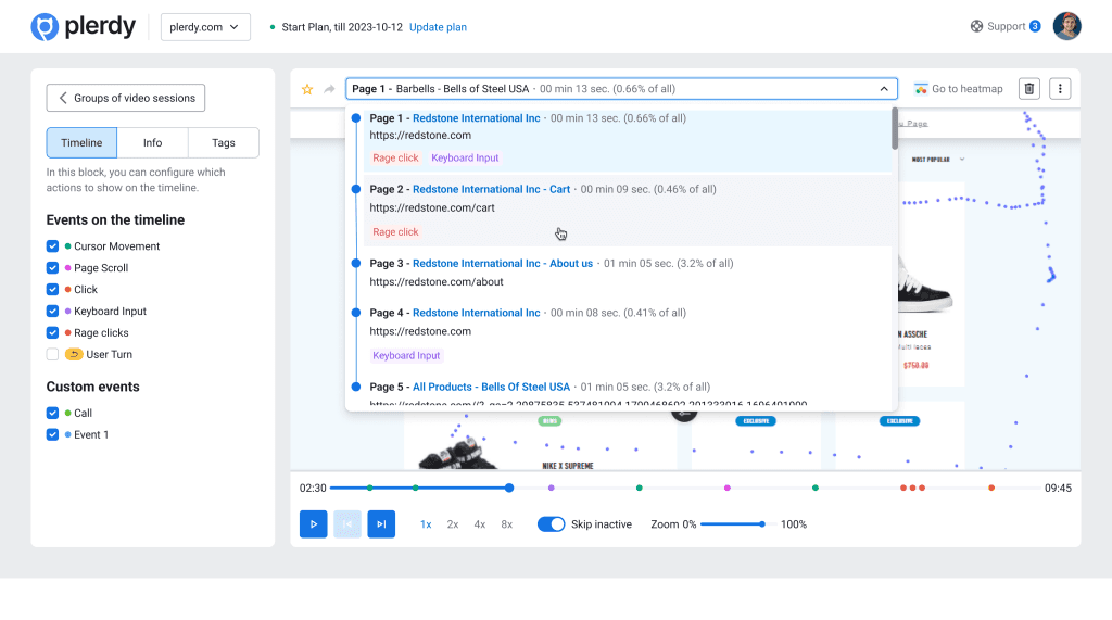 Screenshot of Plerdy heatmap analytics showing user clicks and scroll behavior across a client website for UX optimization Screenshot of Plerdy heatmap analytics showing user clicks and scroll behavior across a client website for UX optimization