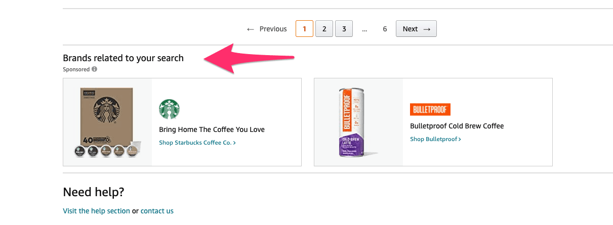 Amazon Ads Brand Search Results Screenshot