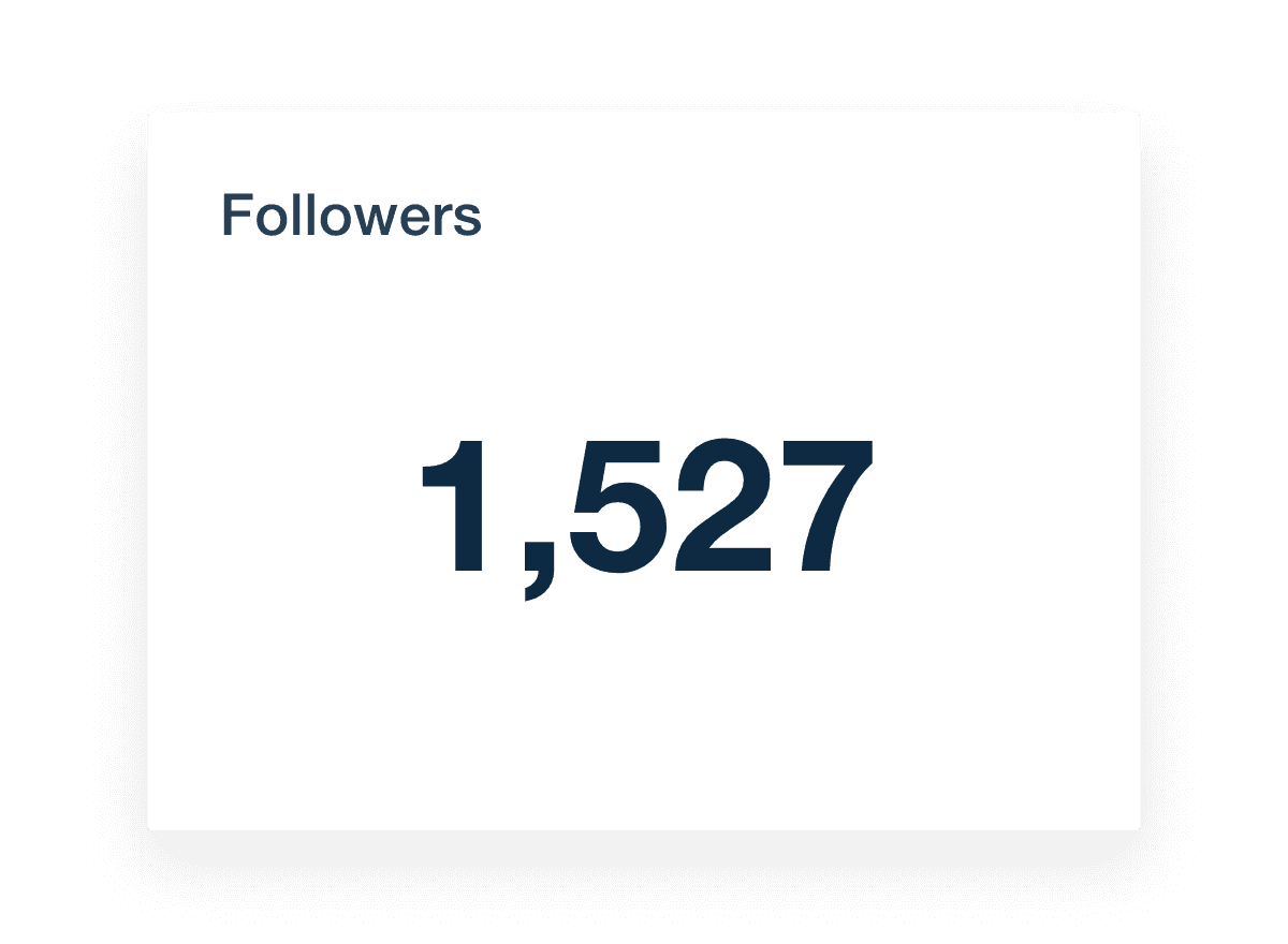 LinkedIn Dashboard Followers Metric Example