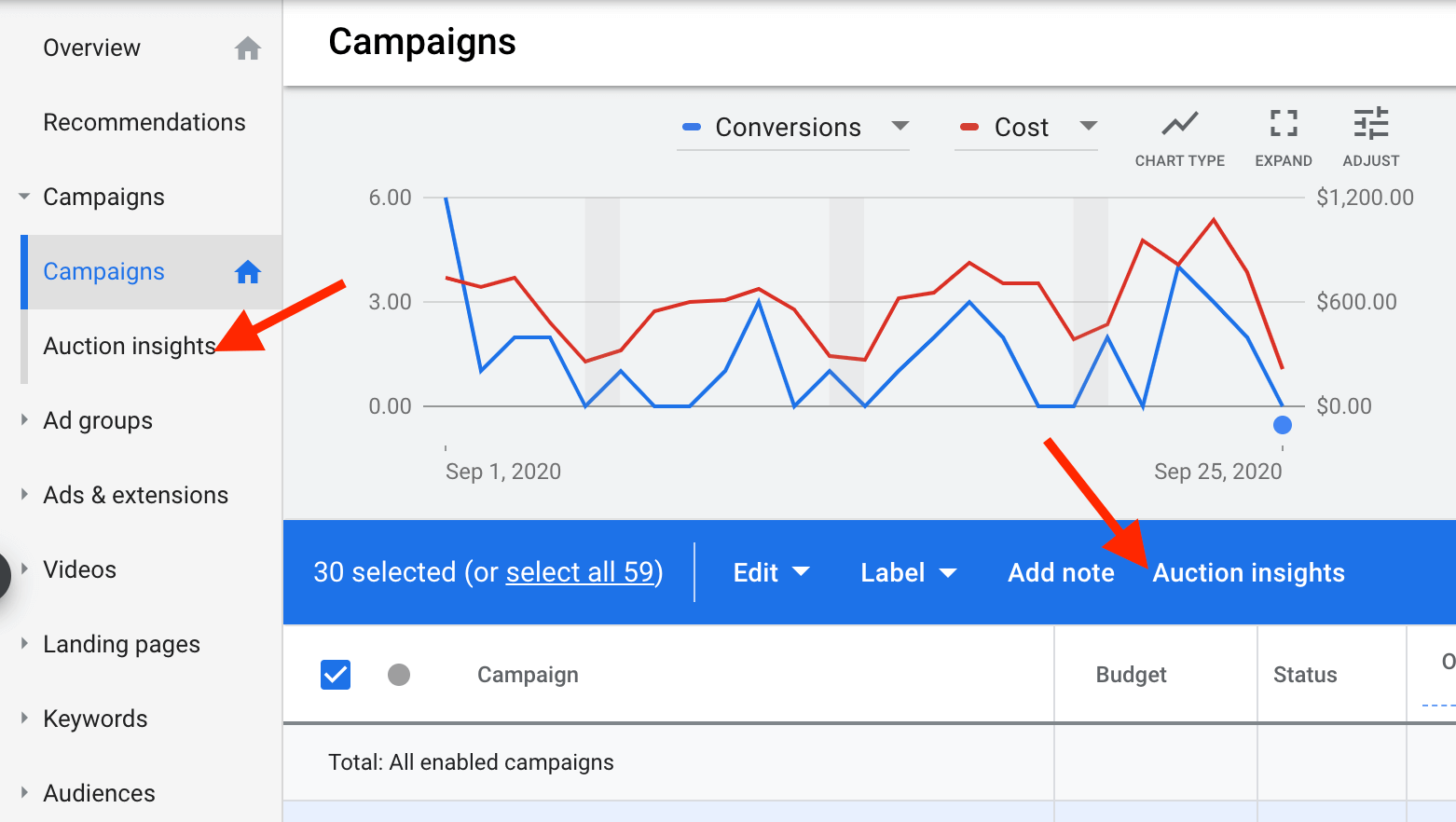 Google Ads Auction Insights