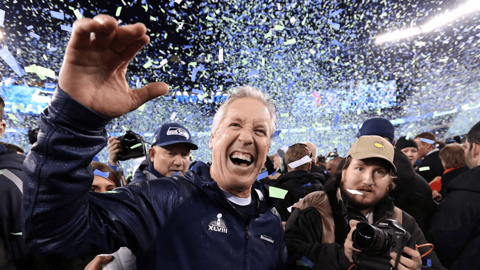 With energy and optimism, Pete Carroll embodies the motivational leadership that drives teams to unleash their full potential. (Credit: Sports Illustrated) With energy and optimism, Pete Carroll embodies the motivational leadership that drives teams to unleash their full potential. (Credit: Sports Illustrated)