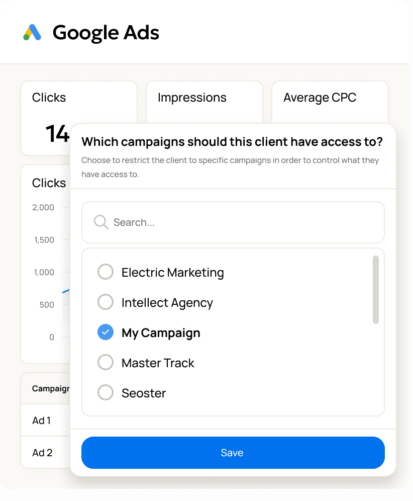 Customizable Google Ads PPC campaign template options