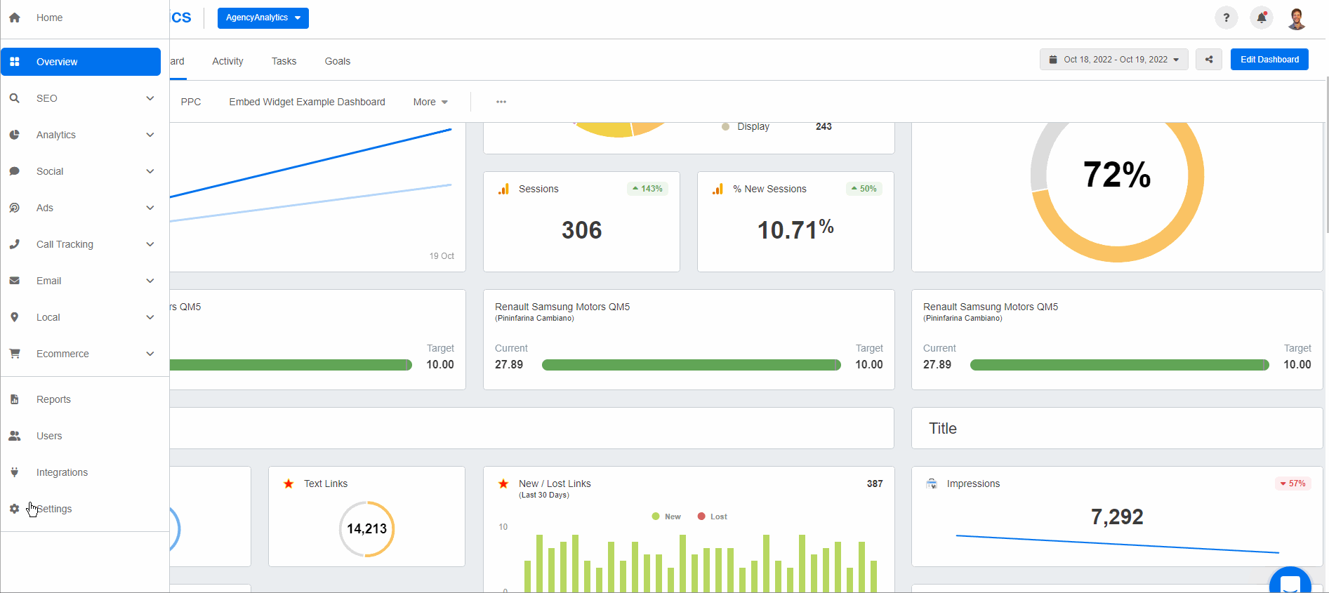 AgencyAnalytics Custom Metric Feature AgencyAnalytics Custom Metric Feature
