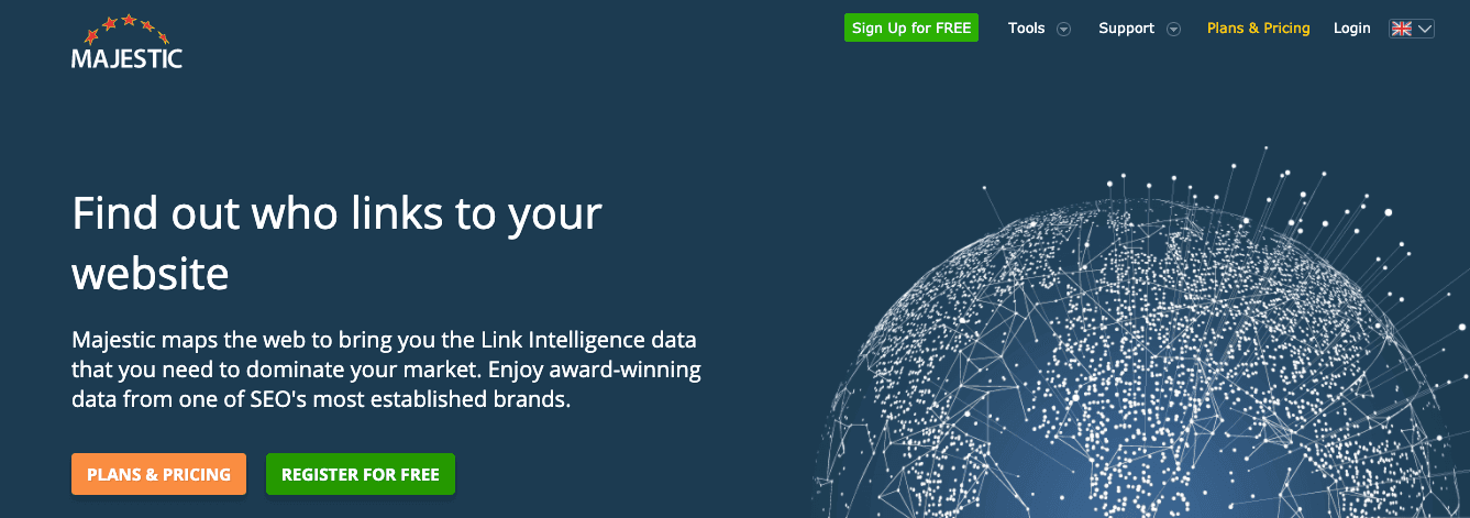 Majestic SEO Backlink Analysis Tool Homepage Majestic SEO Backlink Analysis Tool Homepage