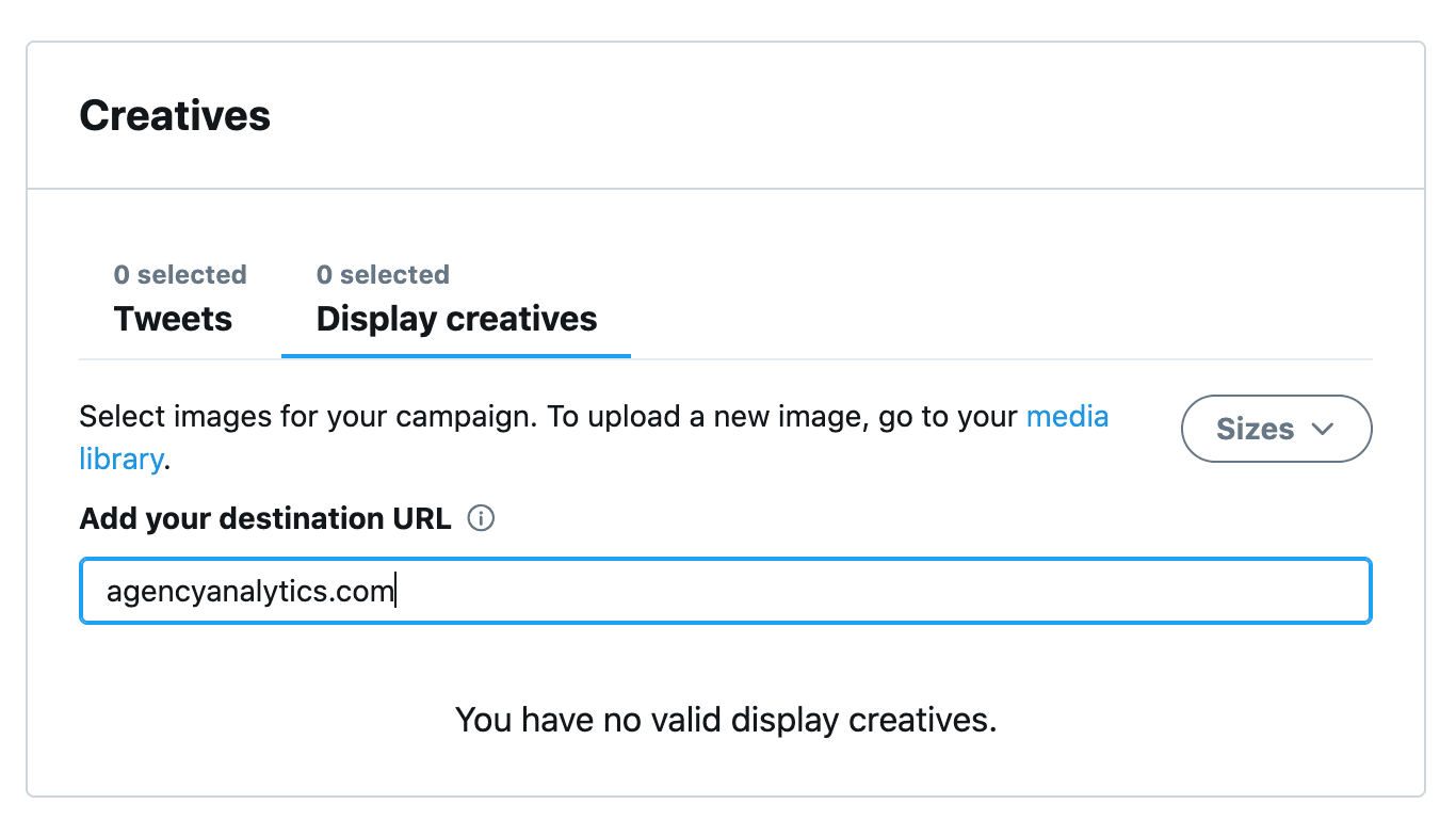 Twitter Ads Display Creatives Setup