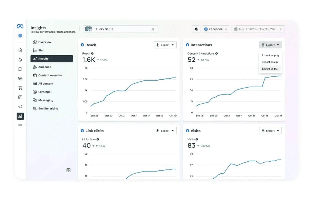 Facebook Insights Example Facebook Insights Example