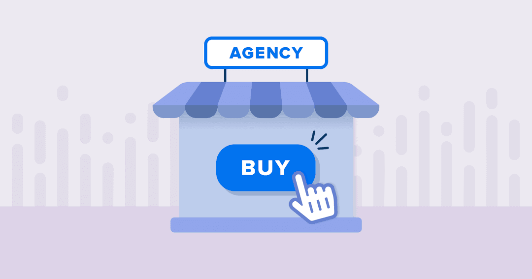 Hero image for buying a Marketing Agency showing a mouse clicking on a company  Hero image for buying a Marketing Agency showing a mouse clicking on a company