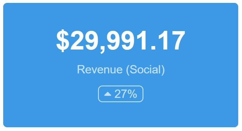 Social Media Dashboard Revenue Report Widget