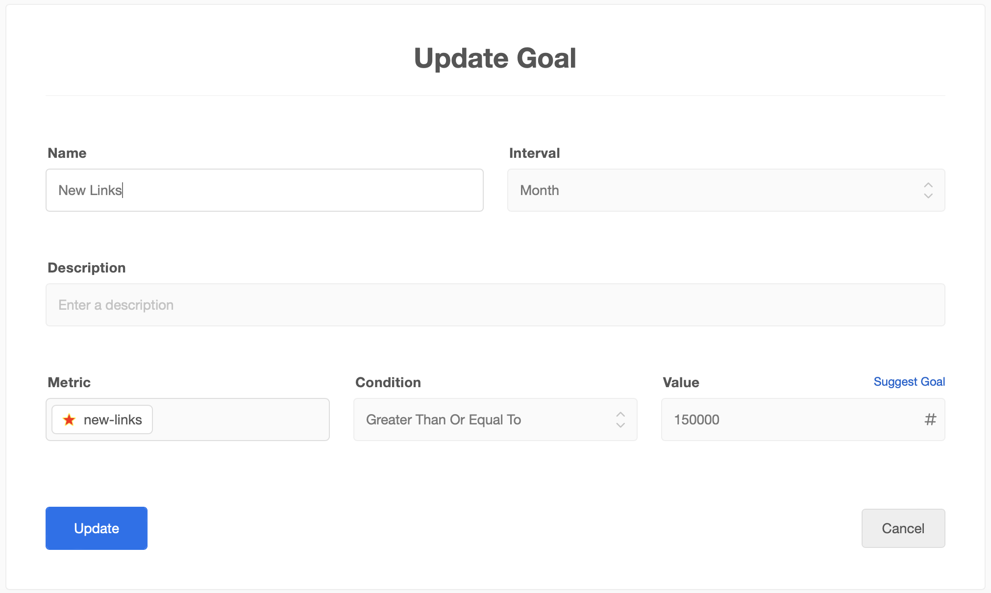 setting up custom goals with a custom formula setting up custom goals with a custom formula