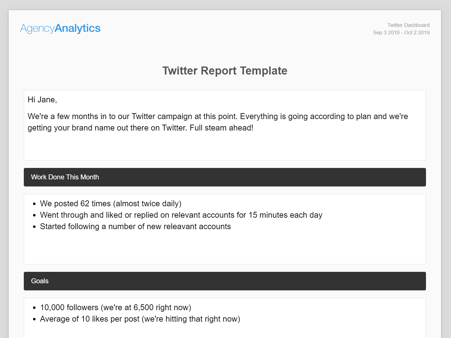 Twitter summary