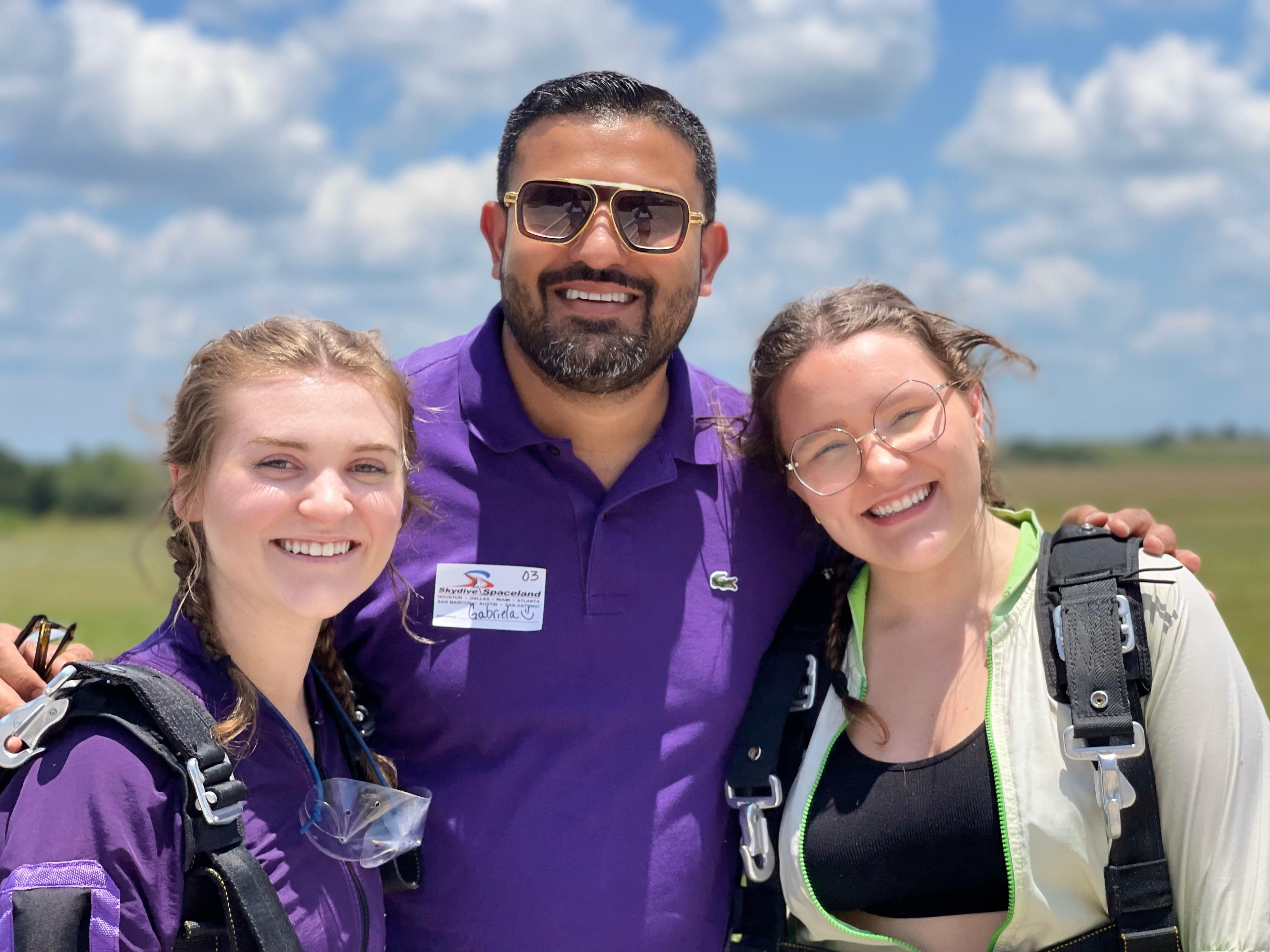 Members of the Digilatics team at a skydiving event.