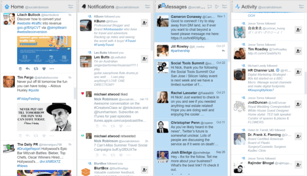 example of social listening in twitter using TweetDeck  example of social listening in twitter using TweetDeck