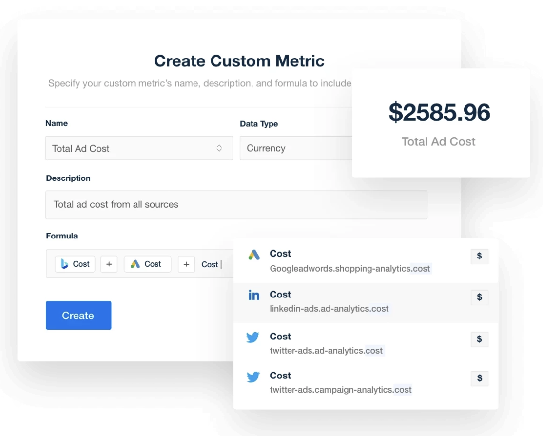 how to set custom metrics in ppc reporting