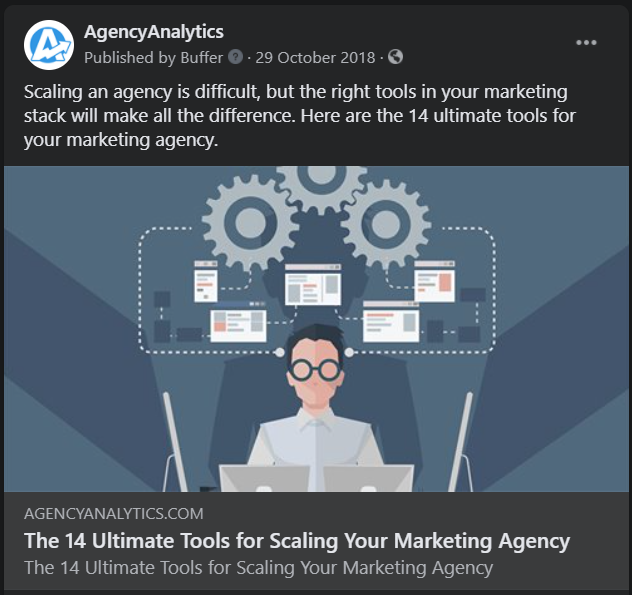 AgencyAnalytics Educational Social Media Post Example