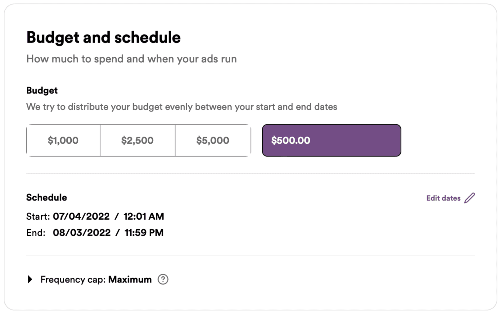 Setting Your Budget And Schedule In Spotify Ads Studio