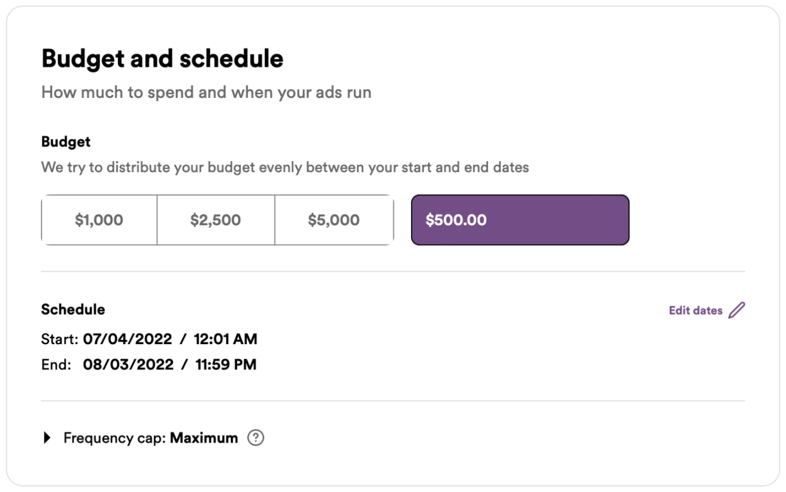 Setting Your Budget And Schedule In Spotify Ads Studio