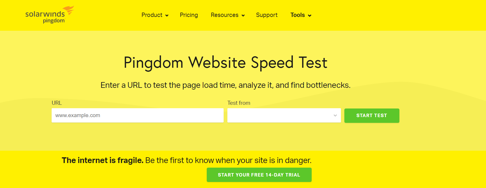 Solarwinds Pingdom Speed Test Homepage Solarwinds Pingdom Speed Test Homepage