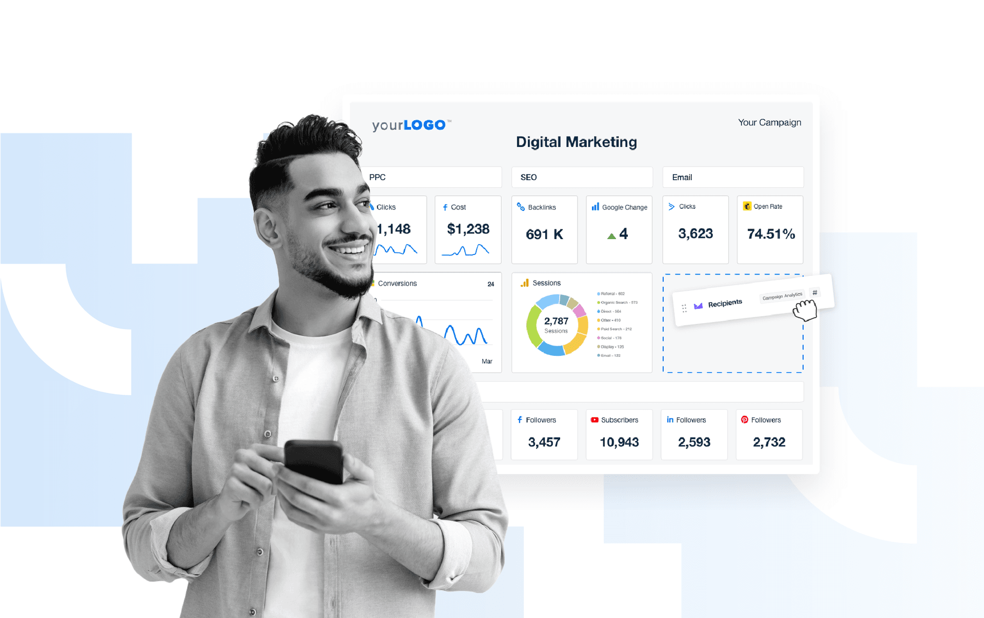 The ultimate guide to cross-channel marketing reporting: Step-by-step Marketing Agency Guide to Cross-Channel Marketing Blog Hero Image